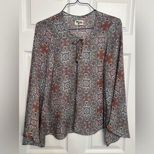 Show Me Your MuMu Paisley Blouse in Brown and Green